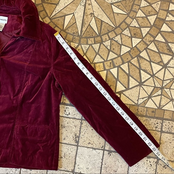 CHICO’s single breasted velour jacket blazer 2 - Picture 9 of 14